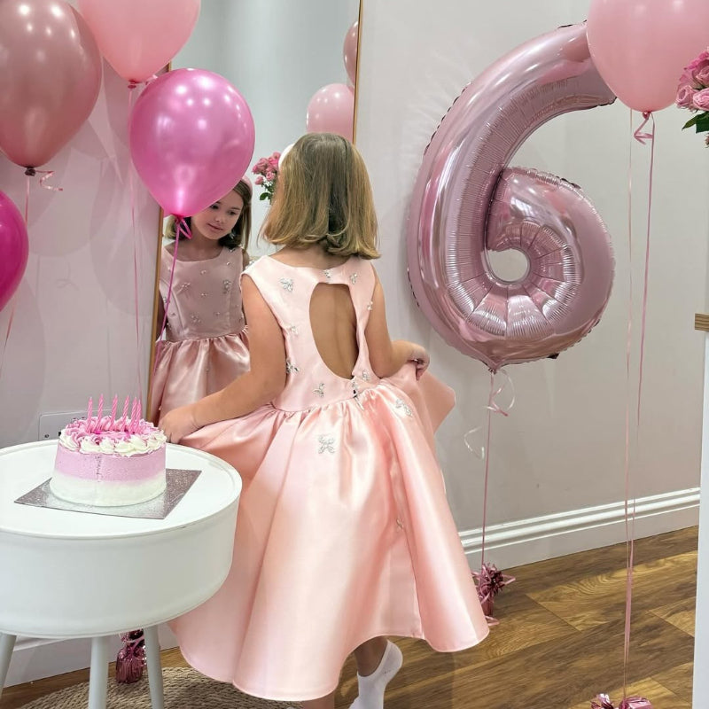 Girls Christening Dresses Pink Girls Beauty Pageant Dress Children Birthday Dress