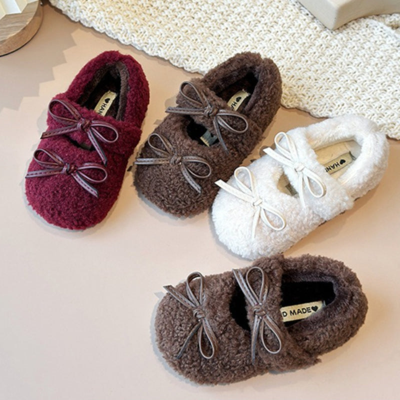 Girls' Winter Warm Bow-knot Cotton Shoes