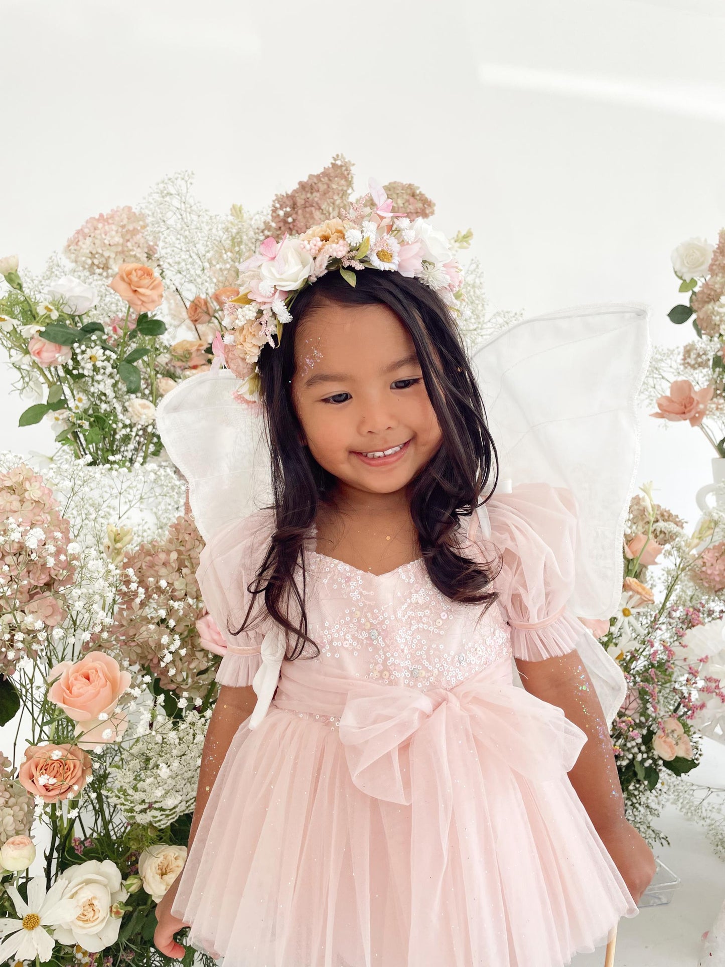 Jewel Sequin Pastel Pink Sparkle Baby Girl Tulle Party Romper