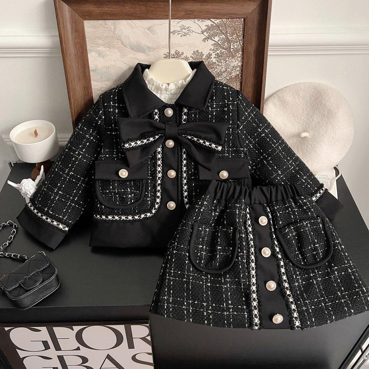Girls Comfortable Princess Outfit Girls Elegant Birthday Outfit Two-piece Suit