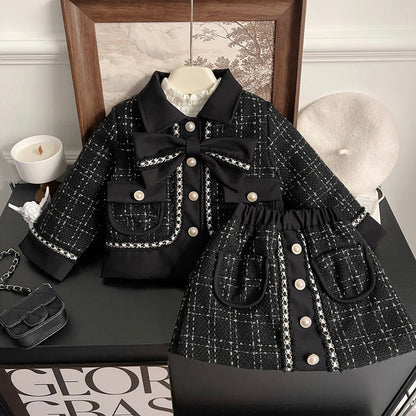 Girls Comfortable Princess Outfit Girls Elegant Birthday Outfit Two-piece Suit