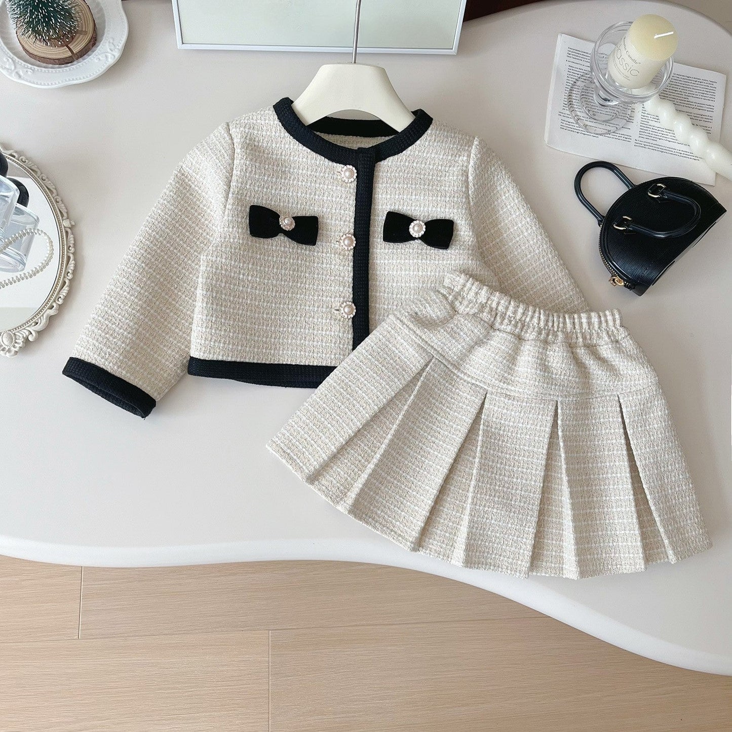 Girls A-Line School Outfit Girls Fall School Outfit Two-piece Set