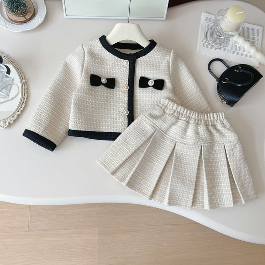 Girls A-Line School Outfit Girls Fall School Outfit Two-piece Set