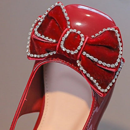 Girls' Non-slip Soft-soled Bow Princess Shoes