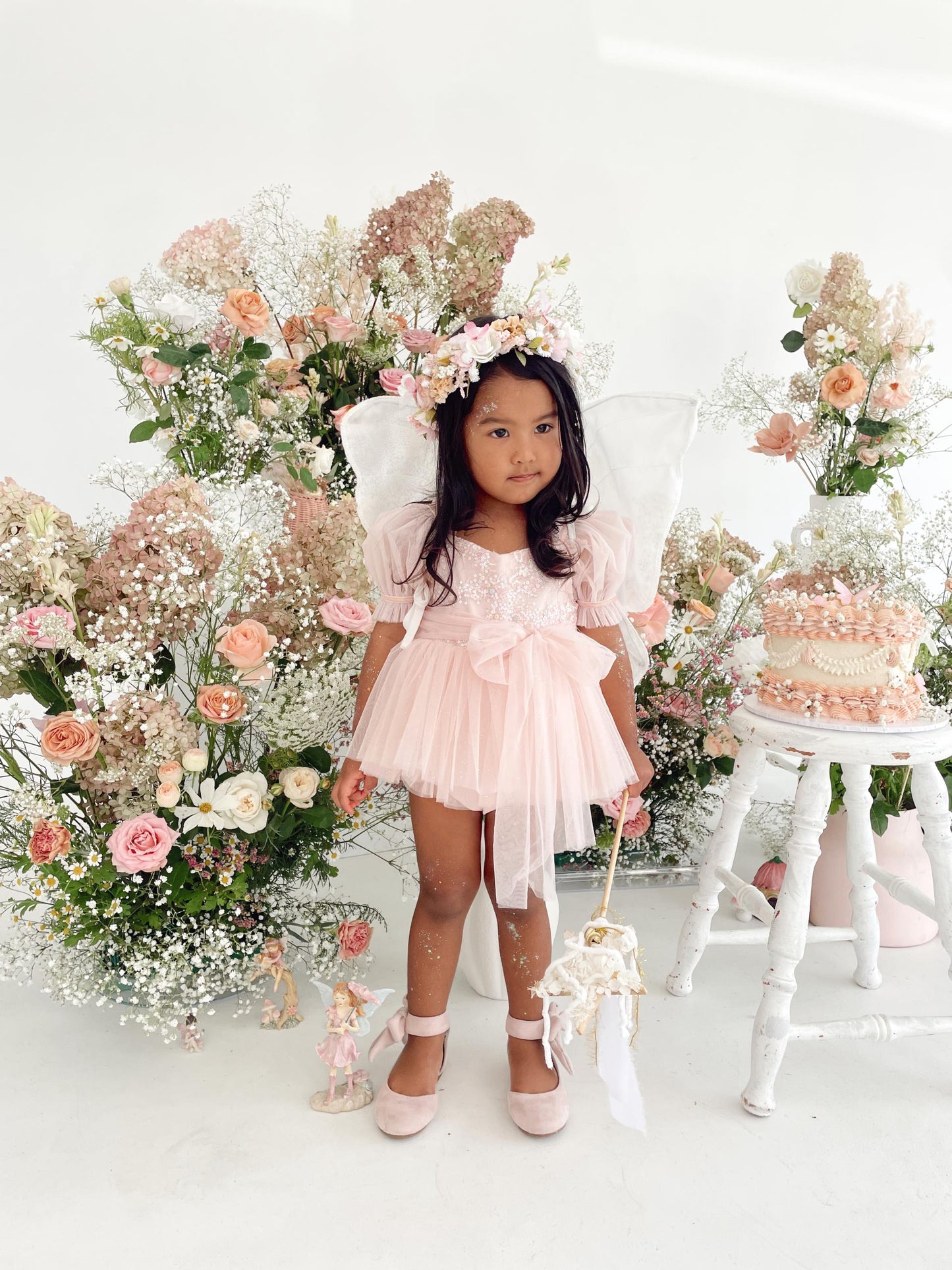 Jewel Sequin Pastel Pink Sparkle Baby Girl Tulle Party Romper