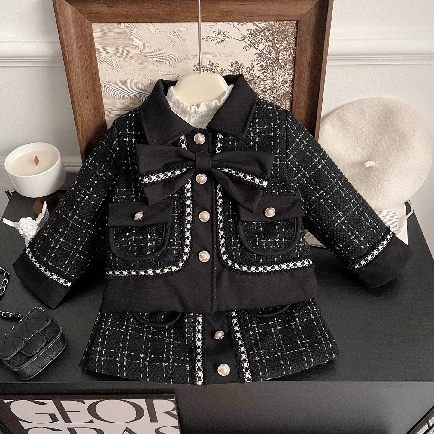 Girls Comfortable Princess Outfit Girls Elegant Birthday Outfit Two-piece Suit