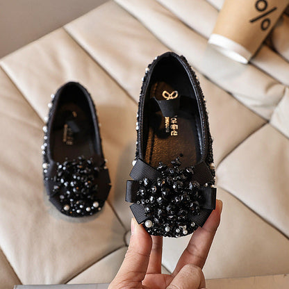 Girls Birthday Princess Shoes Children Flower Rhinestone Shoes