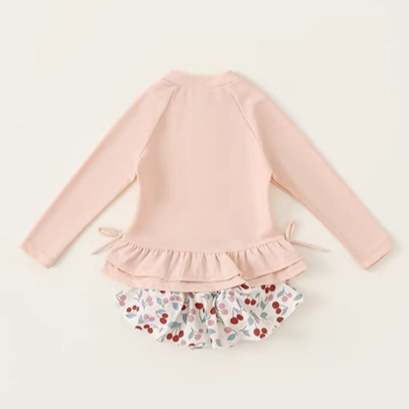 New Summer Girls' Swimsuit and Swim Trunks Two-piece Set