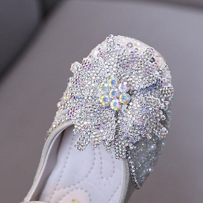 Cute Girls' Diamond Princess Shoes