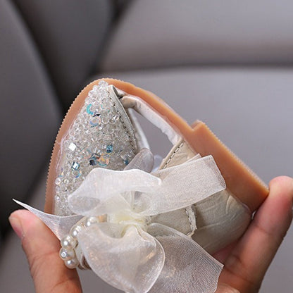 Baby Girls New Princess Rhinestone Leather Shoes