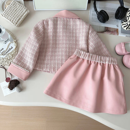 Girls Autumn School Outfit Girls Elegant Comfortable Outfit Two-Piece Set