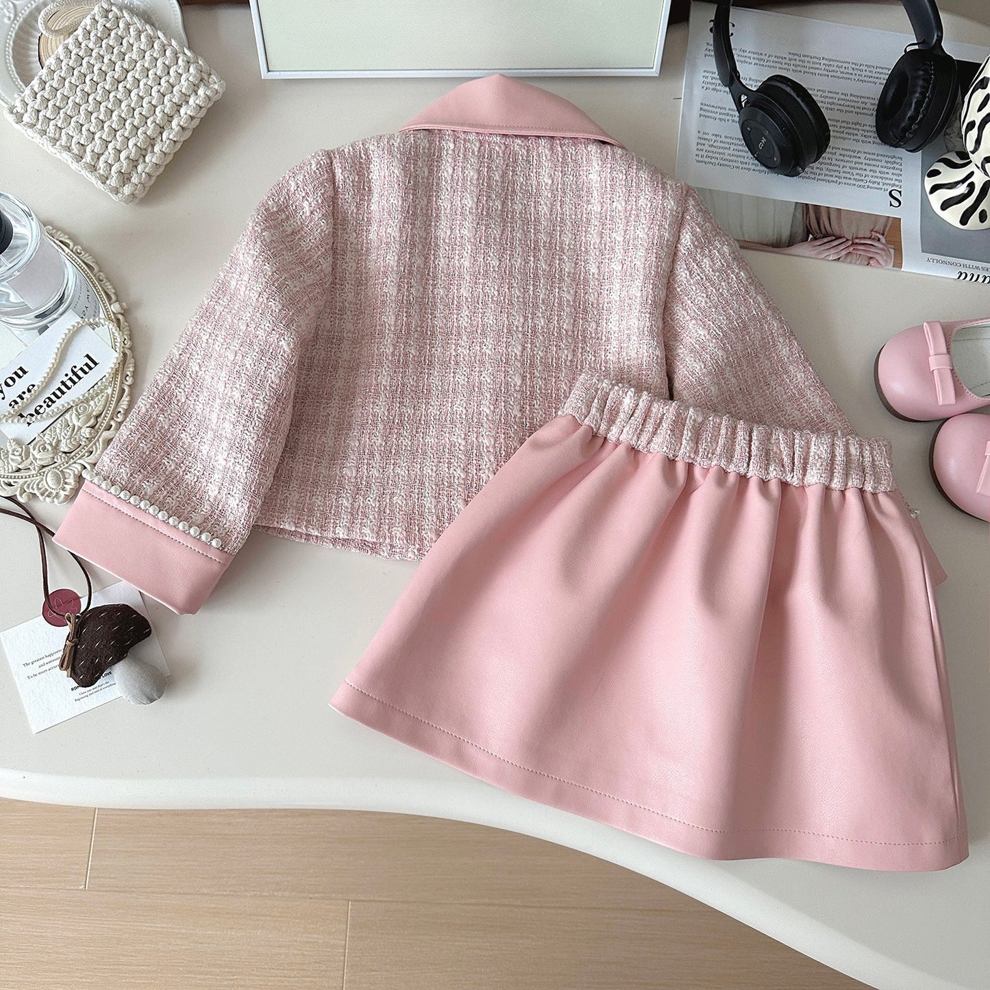 Girls Autumn School Outfit Girls Elegant Comfortable Outfit Two-Piece Set
