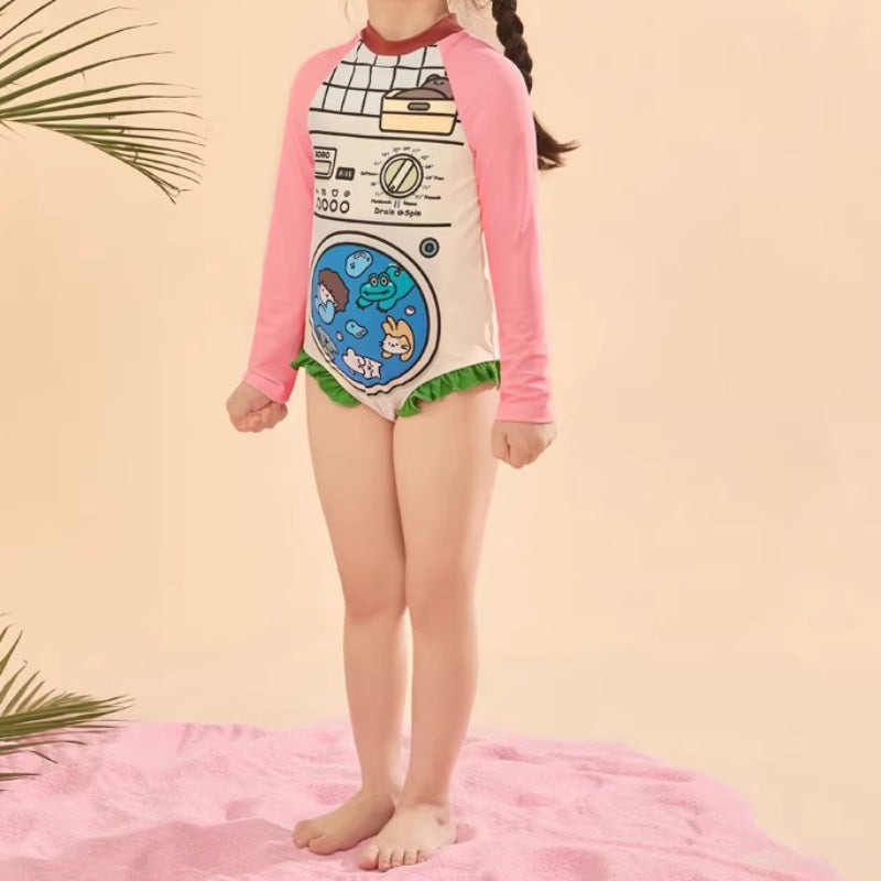 New Summer Girls' Cartoon Onesie Swimsuit