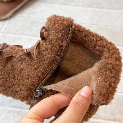 Girls Winter Cute Bows Snow Boots