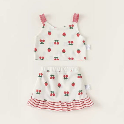 New Summer Girls' Printed Two-piece Swimsuit