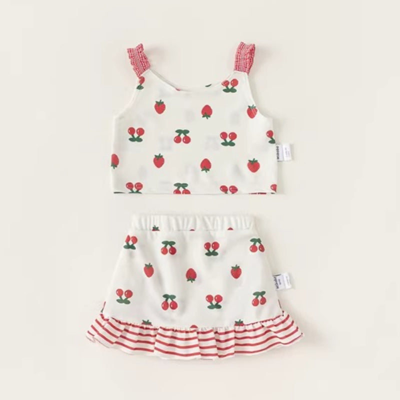 New Summer Girls' Printed Two-piece Swimsuit