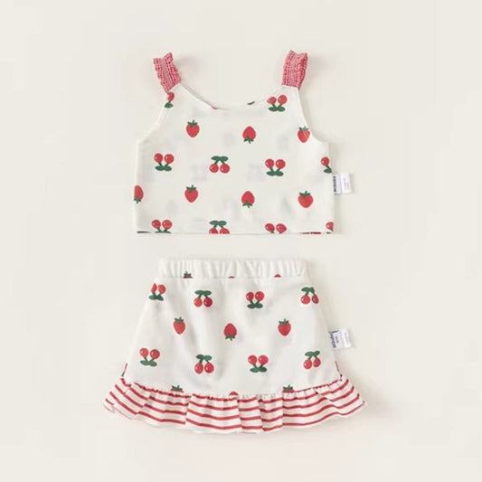 New Summer Girls' Printed Two-piece Swimsuit