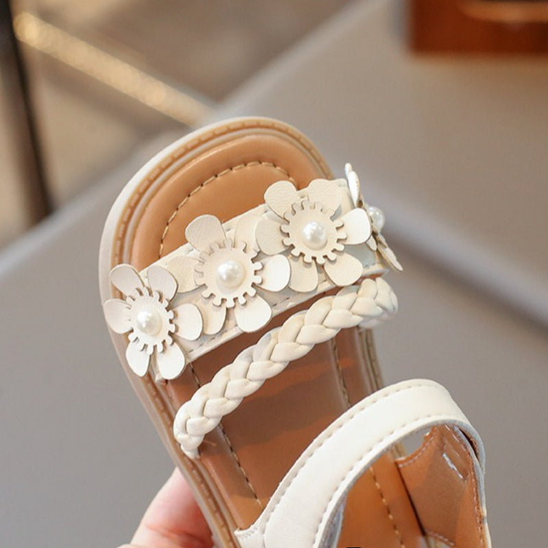 Girls' Summer Floral Princess Sandals