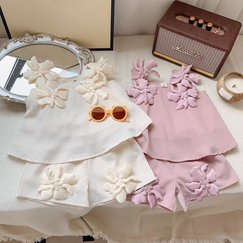 Girls Resort Outfit Girls Summer Vacation Outfit Two-Piece Set