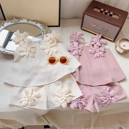 Girls Resort Outfit Girls Summer Vacation Outfit Two-Piece Set