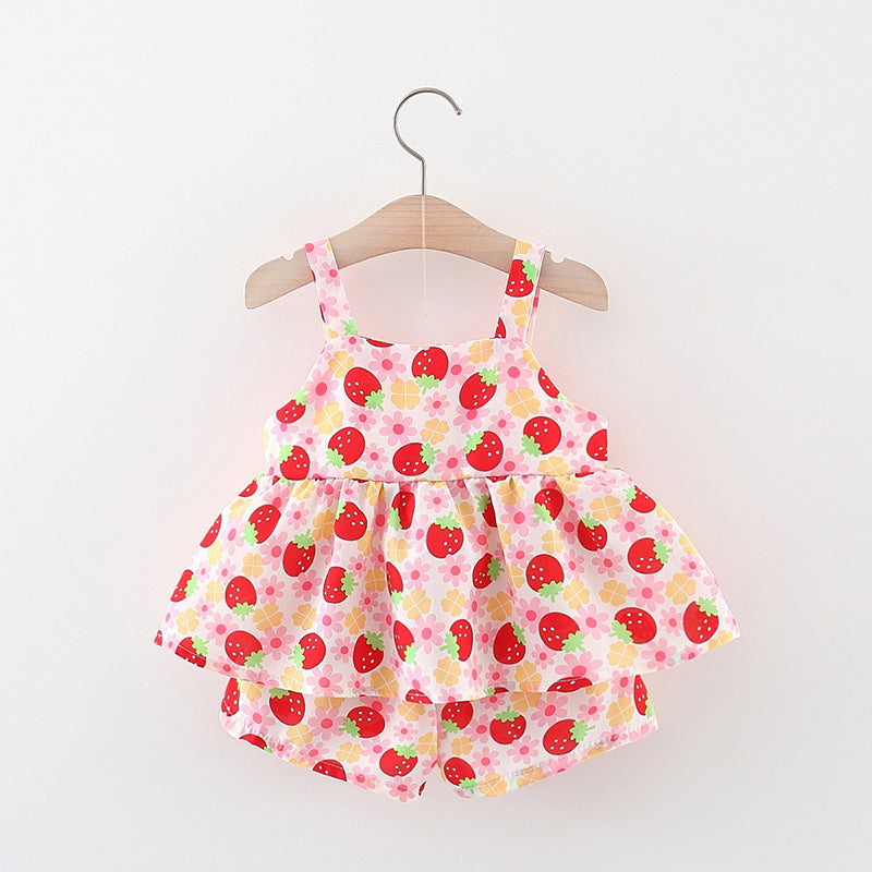 Girls Summer Holiday Outfit Girls Cute Resort Outfit Two-piece set