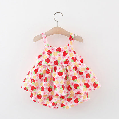Girls Summer Holiday Outfit Girls Cute Resort Outfit Two-piece set