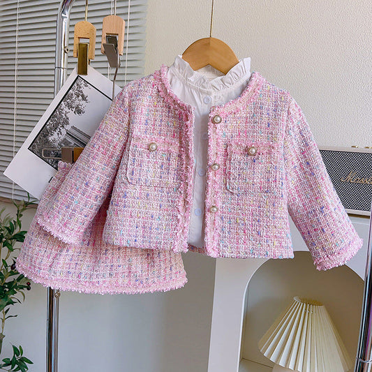 Girls Fall School Outfit Girls Elegant Comfortable Outfit Two-piece Set