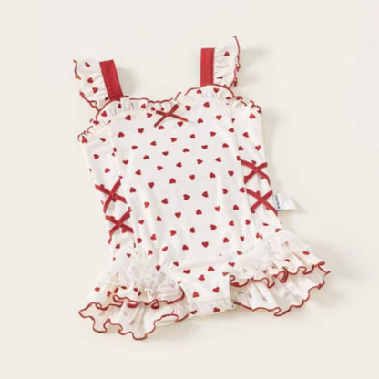 Girls Cute Summer Halter Onesie Swimsuit