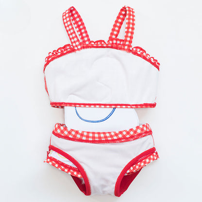 Girls Red New Baby Cute One-Piece Swimsuit