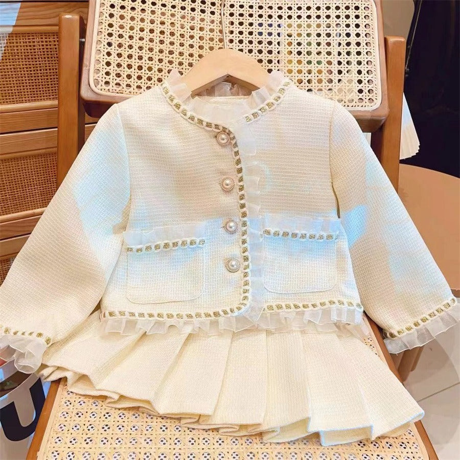 Girls Elegant Birthday Outfit Girls Princess Outfit Two-Piece Set