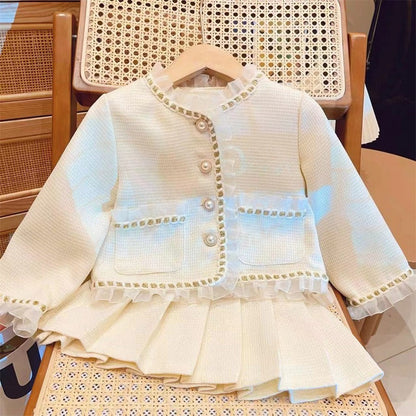 Girls Elegant Birthday Outfit Girls Princess Outfit Two-Piece Set