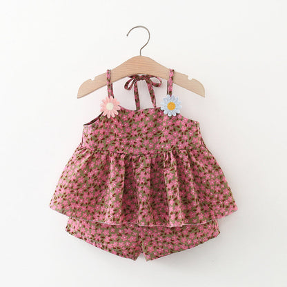 Girls Summer Holiday Outfit Girls Resort Outfit Two-piece Set