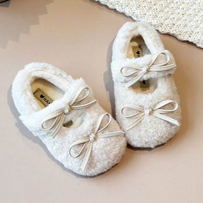 Girls' Winter Warm Bow-knot Cotton Shoes