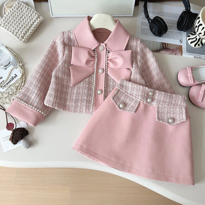 Girls Autumn School Outfit Girls Elegant Comfortable Outfit Two-Piece Set