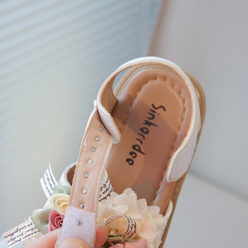 Girls' Flower Bow Soft-Soled Beach Shoes