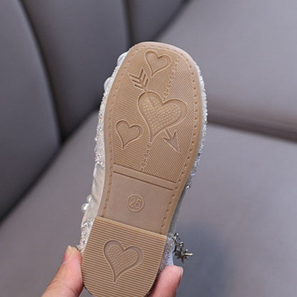 Girls' Autumn New Diamond Princess Shoes