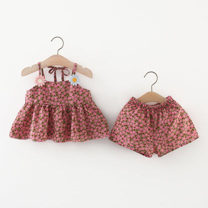 Girls Summer Holiday Outfit Girls Resort Outfit Two-piece Set