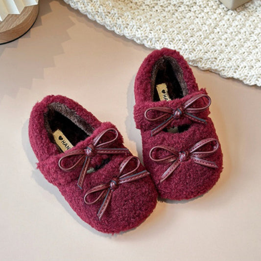 Girls' Winter Warm Bow-knot Cotton Shoes