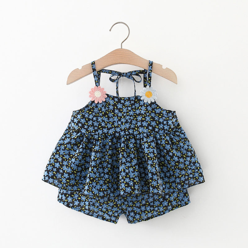 Girls Summer Holiday Outfit Girls Resort Outfit Two-piece Set