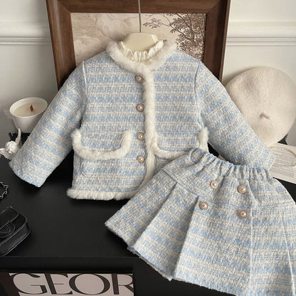 Girls Cute Birthday Outfit Girls Fall School Outfit Two-piece Set