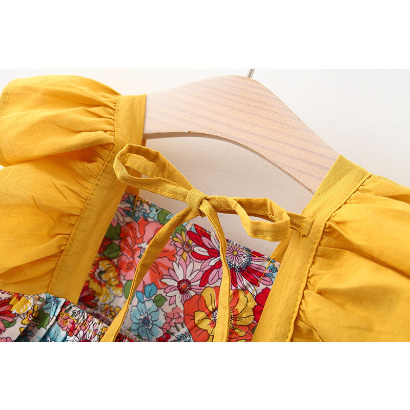 Girl Floral Vacation Dress Girls Beach Dress