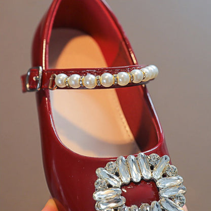 Cute Girls' Soft-soled Rhinestone Princess Shoes