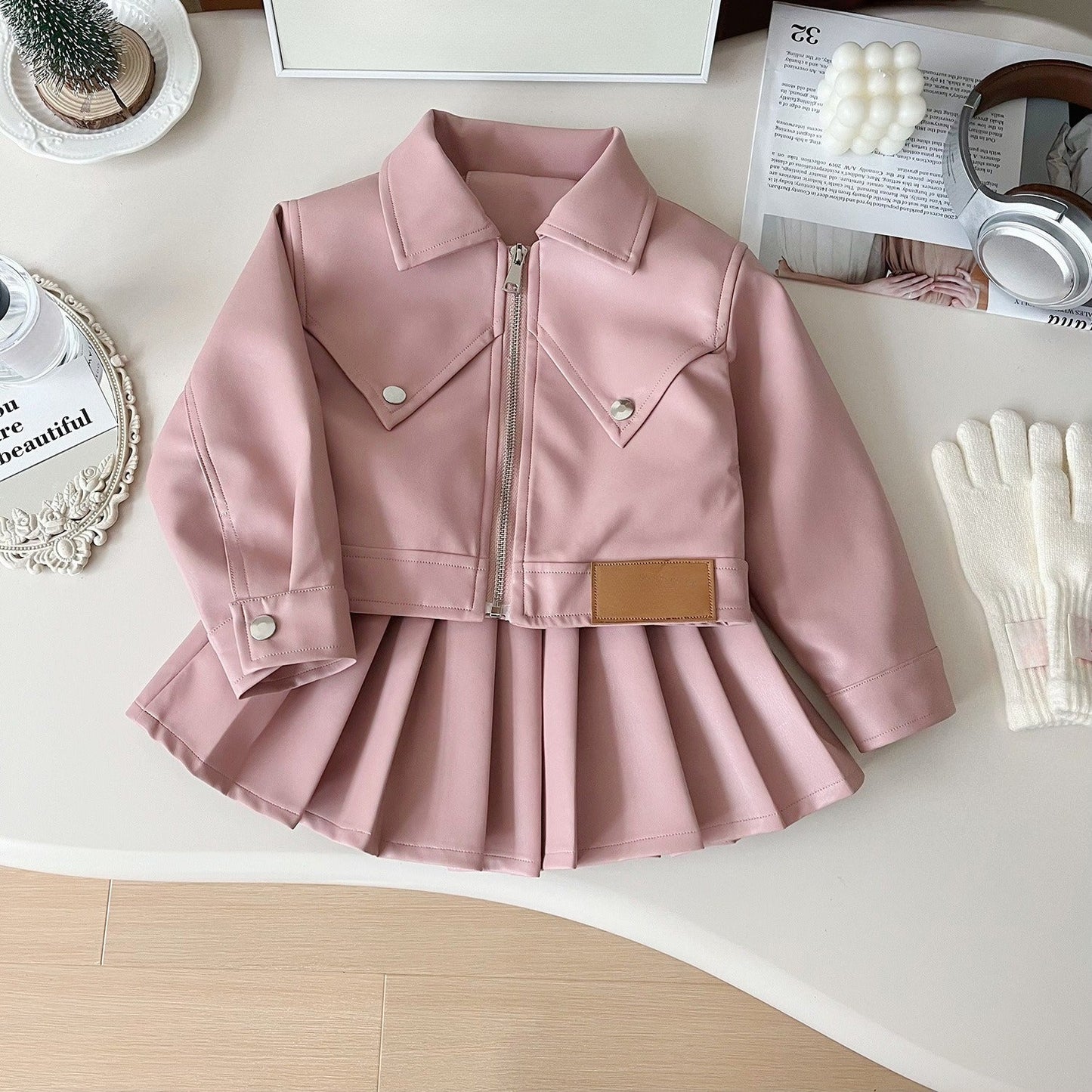 Girls Autumn Daily Outfit Girls Fall School Outfit Two-piece Suit