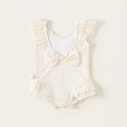 Girls' Summer Cute Ruffled Onesie Swimsuit