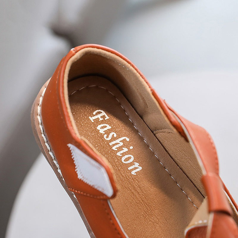 Princess Leather Shoes Hollow Sandals