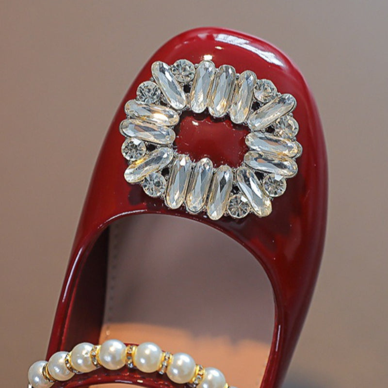 Cute Girls' Soft-soled Rhinestone Princess Shoes