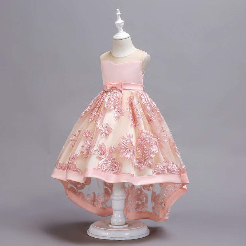 Girl Pageant Princess Dress Baby Girl Summer Tail Formal Dresses