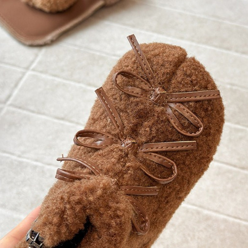 Girls Winter Cute Bows Snow Boots