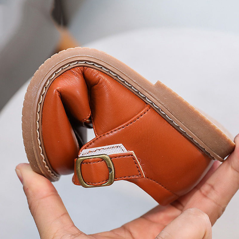 Princess Leather Shoes Hollow Sandals