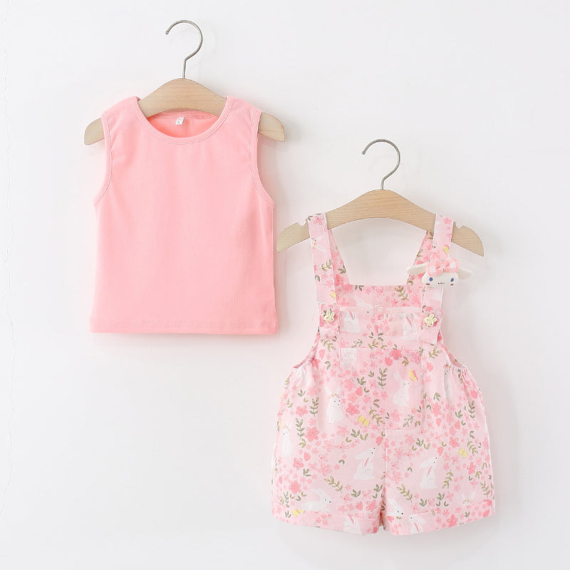 Girls Summer Beach Outfit Girls Back to School Outfit Two-Piece Set